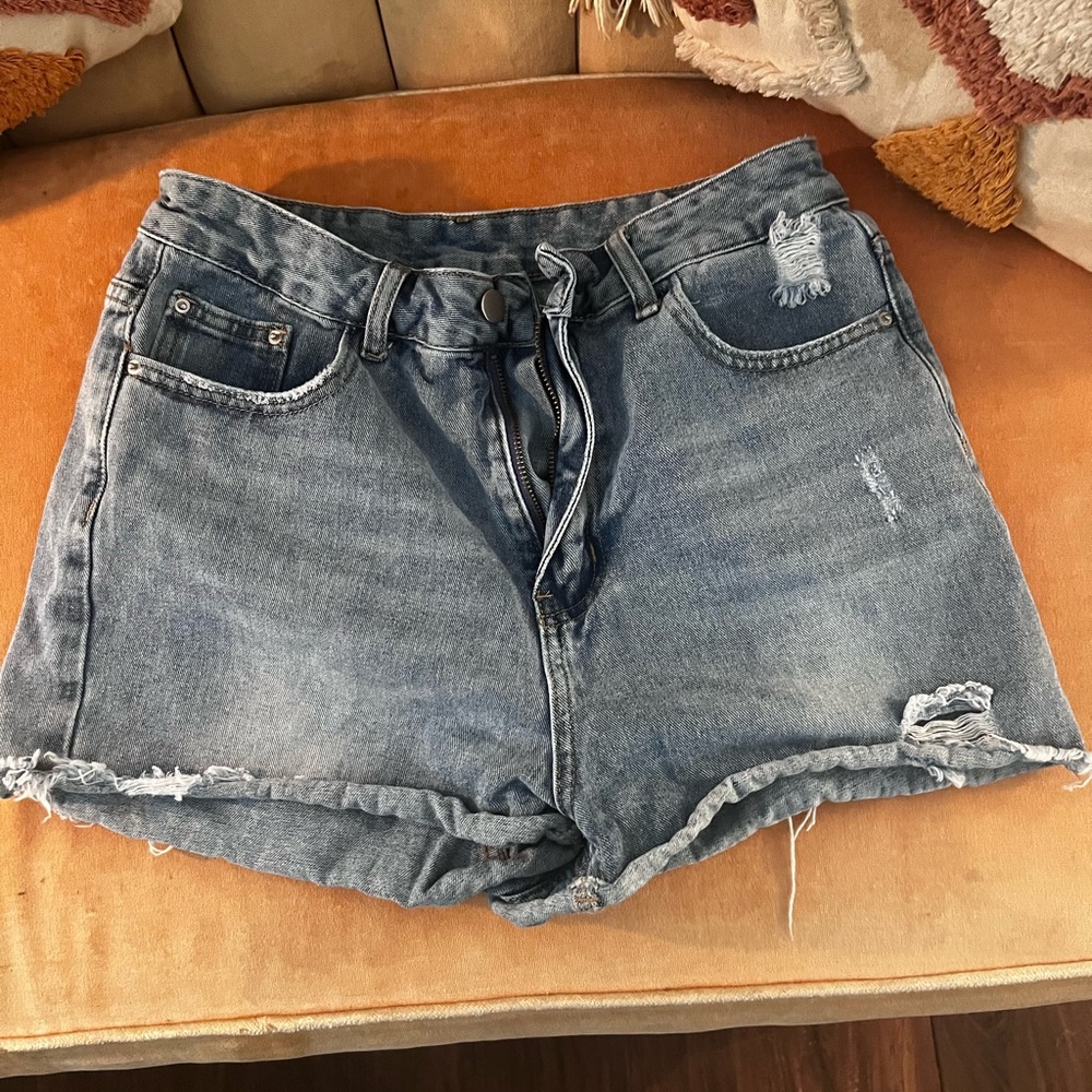 SHEIN denim shorts Light Wash Distressed Summer Bottoms